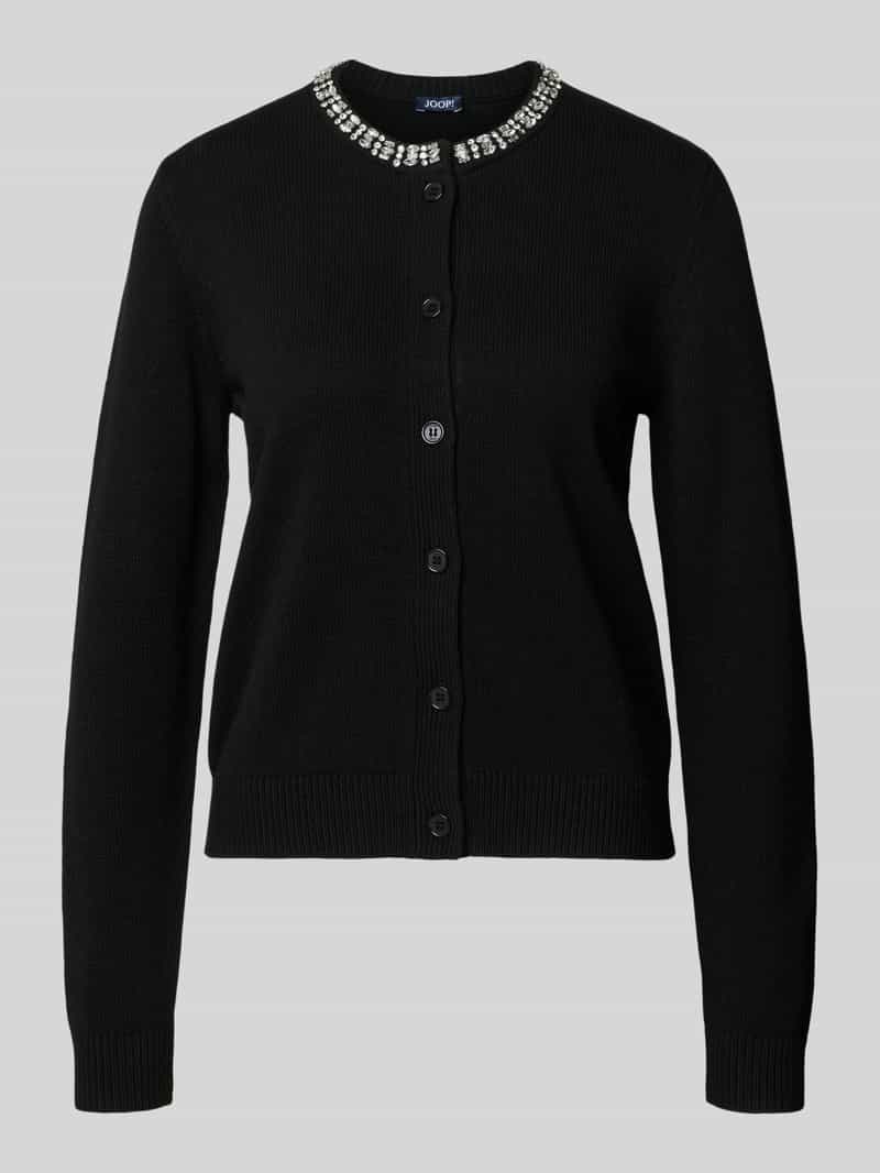 Kardigan w kroju regular fit z domieszką wiskozy i kaszmiru model 'Kosta'