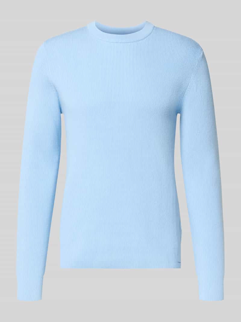 Sweter z dzianiny o kroju relaxed fit z okrągłym dekoltem