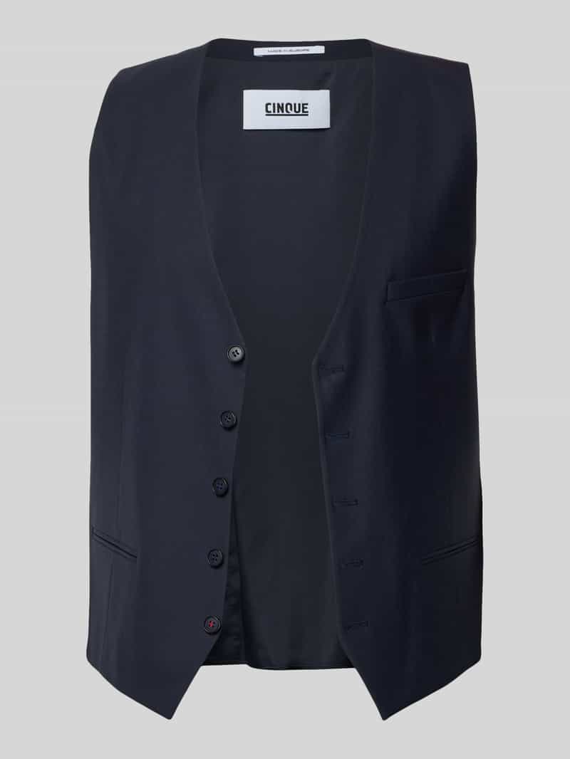 Kamizelka z dekoltem w serek i listwą guzikową Model 'Totti'