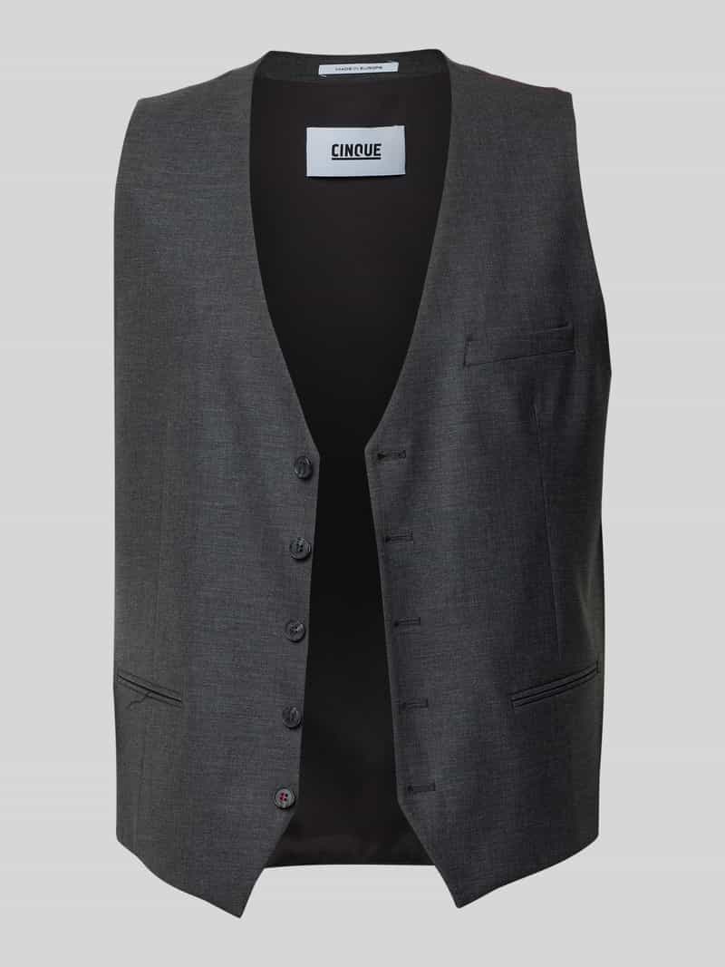 Kamizelka z dekoltem w serek i listwą guzikową Model 'Totti'