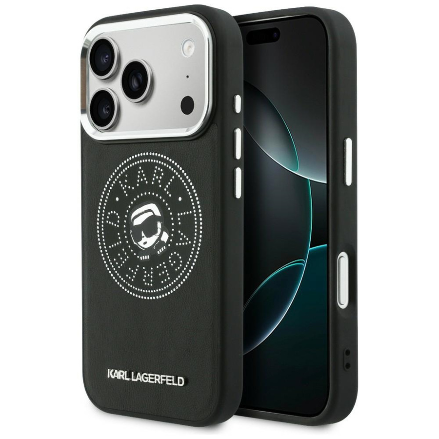Etui Karl Lagerfeld Point & Karl Sketch MagSafe do iPhone 17 Pro Max czarny