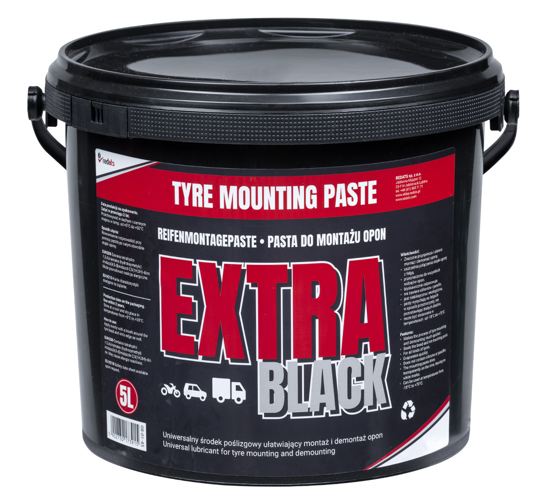 Pasta montażowa do opon EXTRA Black 5 kg - REDATS