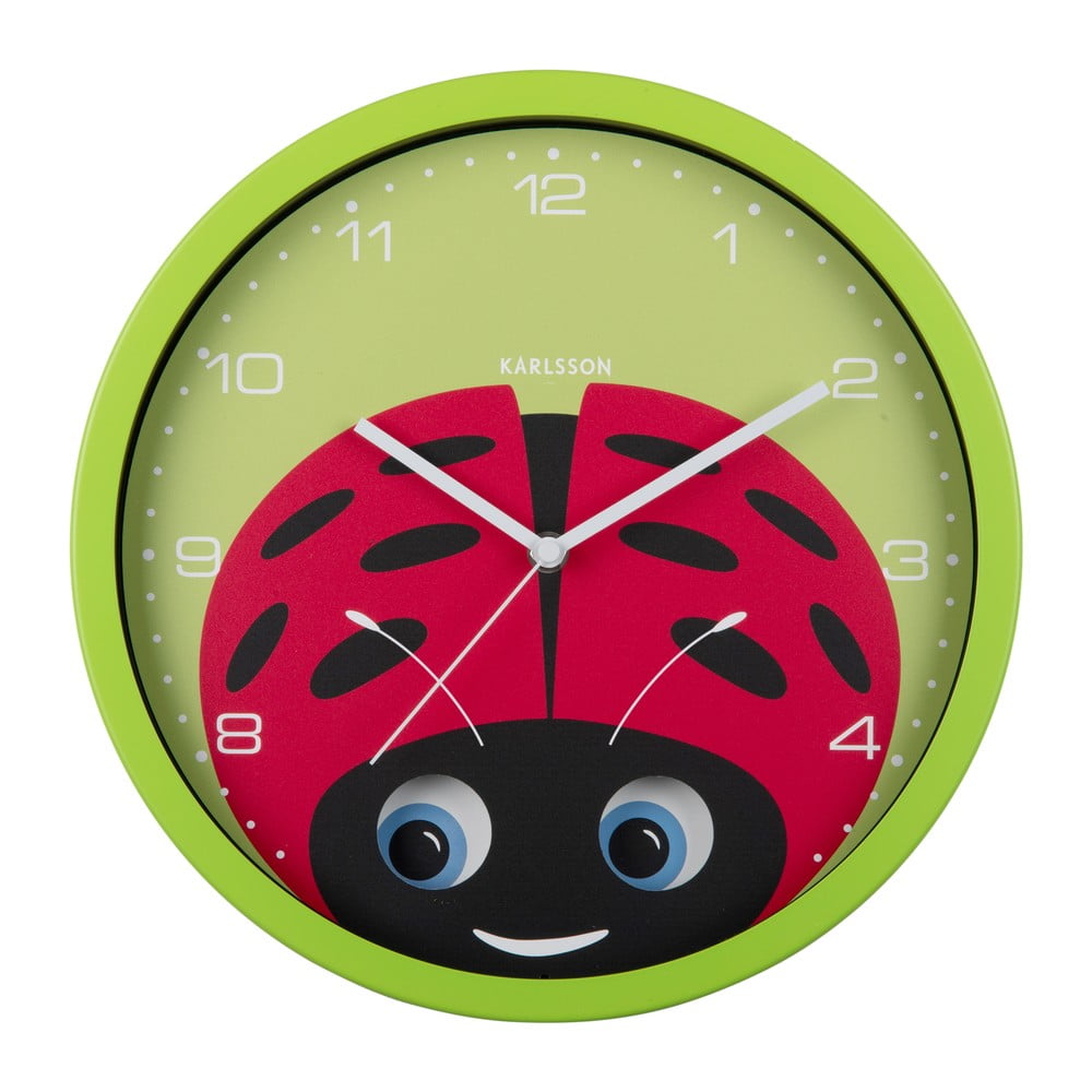Zegar dziecięcy ø 31 cm Peekaboo Ladybug – Karlsson