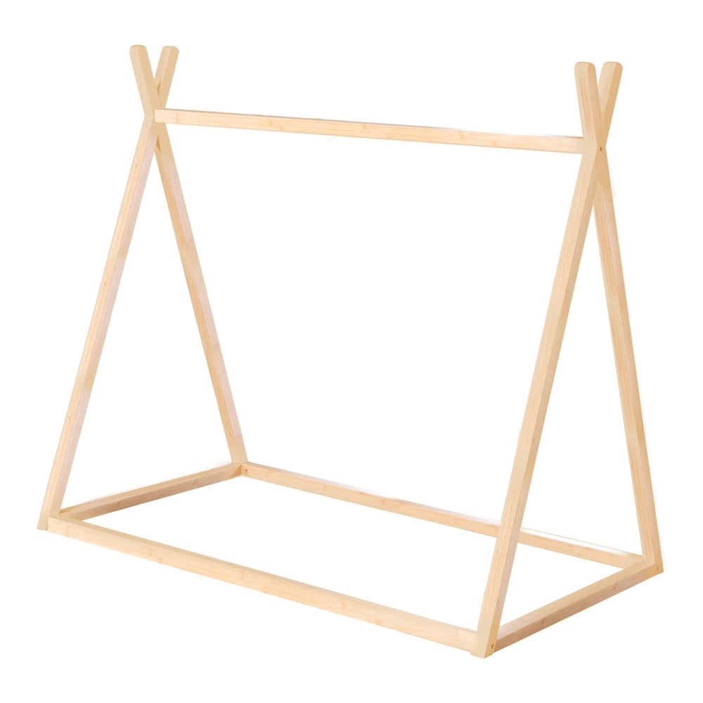 Naturalne łóżko dziecięce w kształcie domku 70x140 cm Montessori – Roba