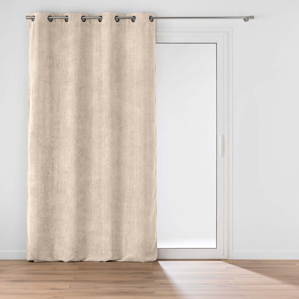 Beżowa zasłona z szenilu 140x260 cm Leo – douceur d'intérieur