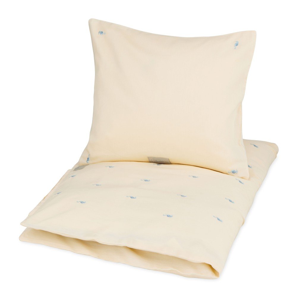 Jasnożółta pościel dziecięca do łóżeczka z bawełny organicznej 70x100 cm Sea Garden – Cam Cam Copenhagen