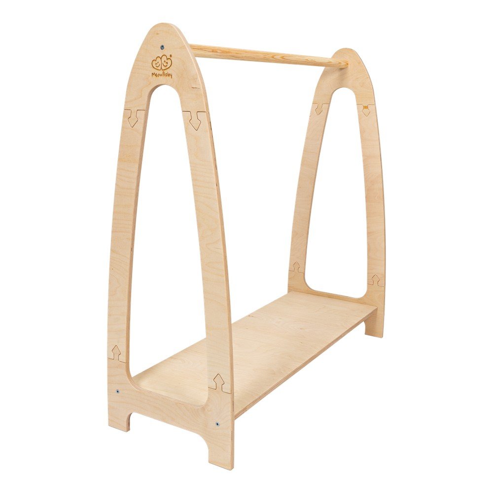 Wieszak dziecięcy w dekorze sosny w naturalnym kolorze 60x96 cm Montessori – Meowbaby