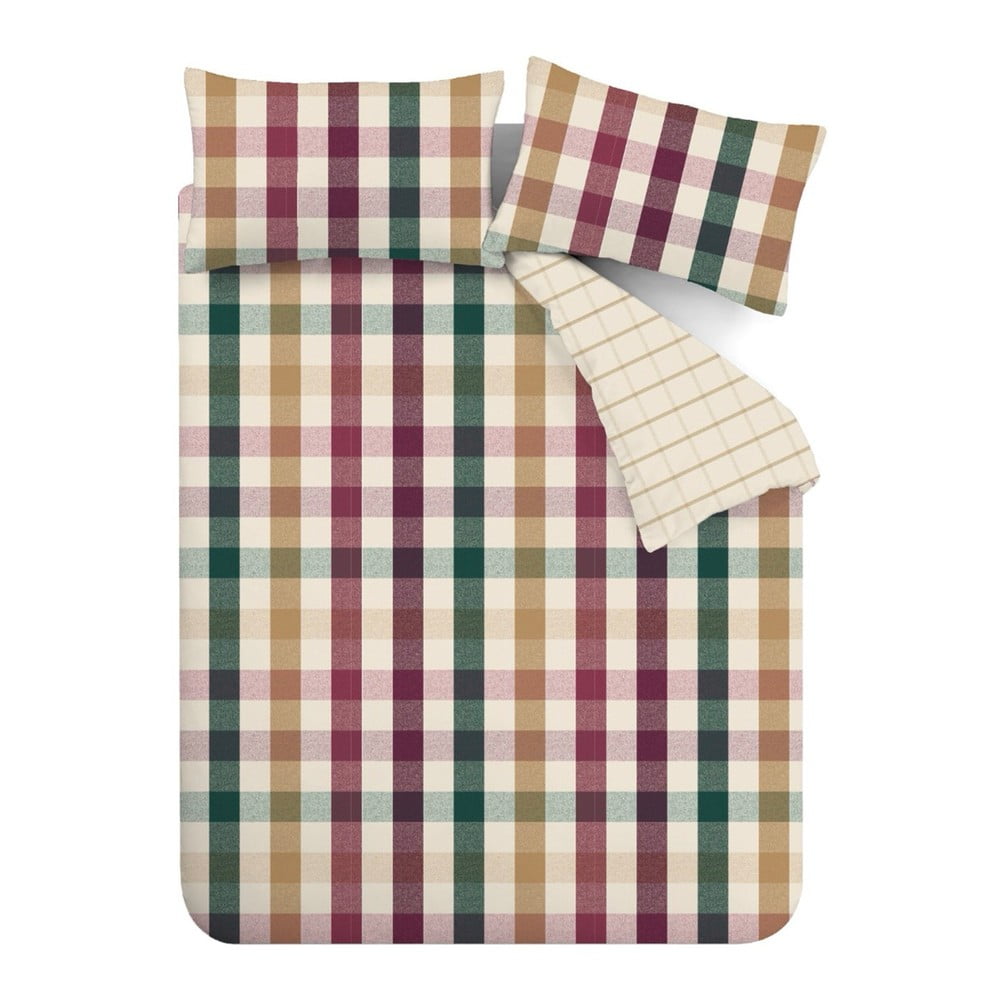 Pościel dwuosobowa 230x220 cm Autumn Check – Catherine Lansfield