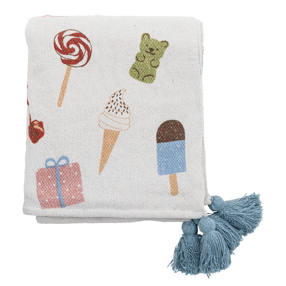 Biały koc dziecięcy 130x160 cm Sweets – Bloomingville Mini