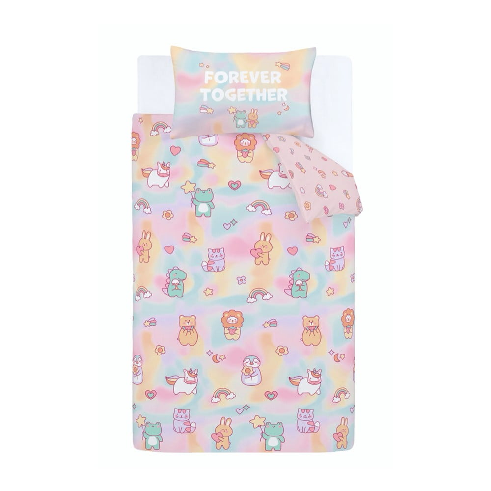 Różowa pościel dziecięca do łóżeczka 120x150 cm Forever Together – Catherine Lansfield