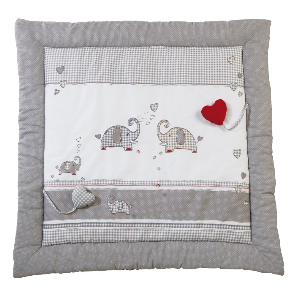 Biało-szara mata do zabawy dla dzieci 100x100 cm Jumbo twins – Roba