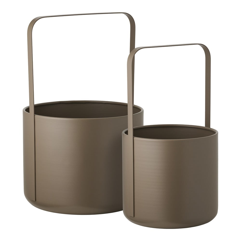 Metalowe osłonki na doniczki zestaw 2 szt. ø 24,5 cm Tule – House Nordic