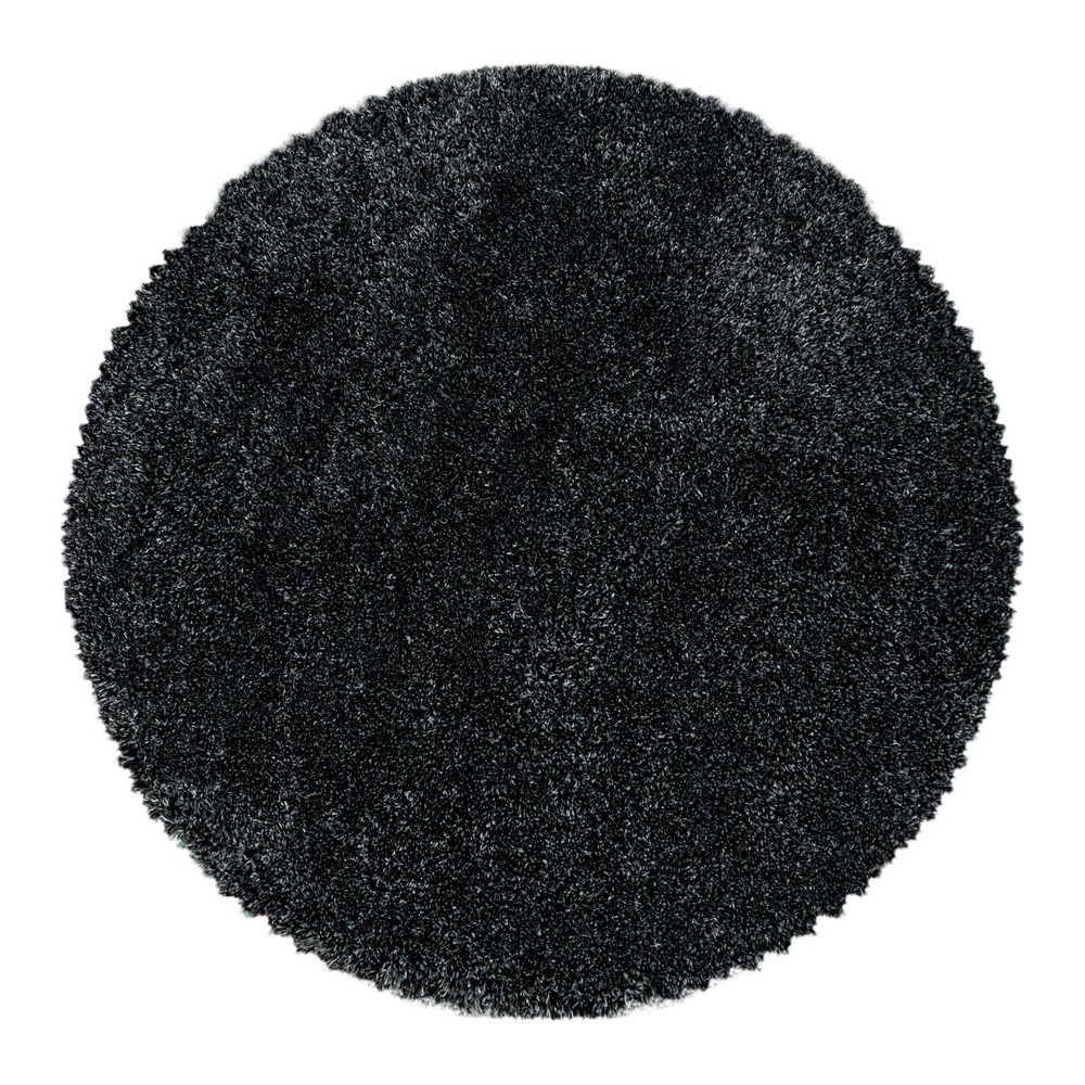 Antracytowy okrągły dywan ø 160 cm Fluffy – Ayyildiz Carpets