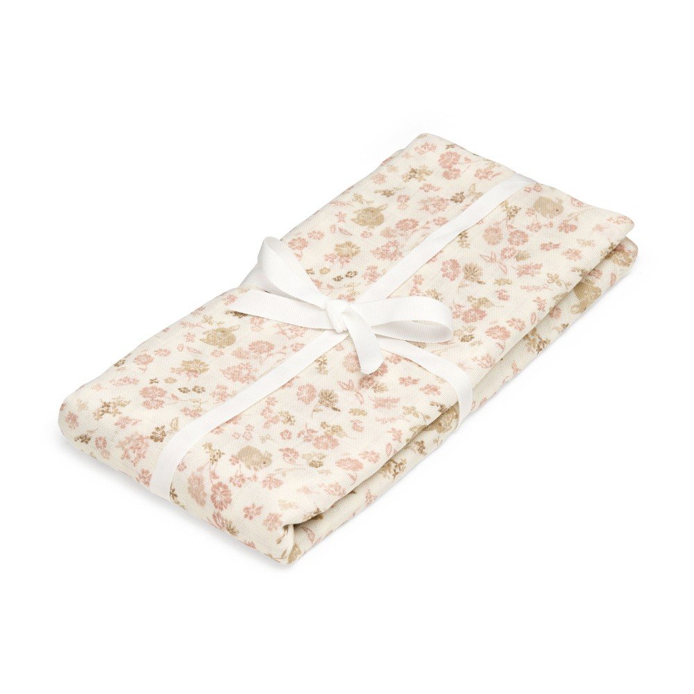 Beżowa pieluszka z bawełny organicznej 120x120 cm Augusta – Cam Cam Copenhagen