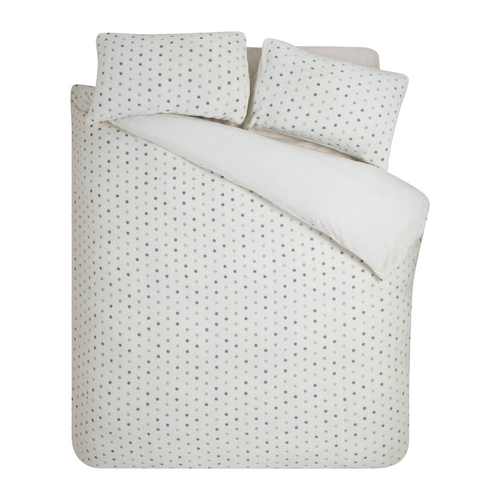 Kremowa pościel dwuosobowa z mikropluszu 230x220 cm Cosy Spot – Catherine Lansfield