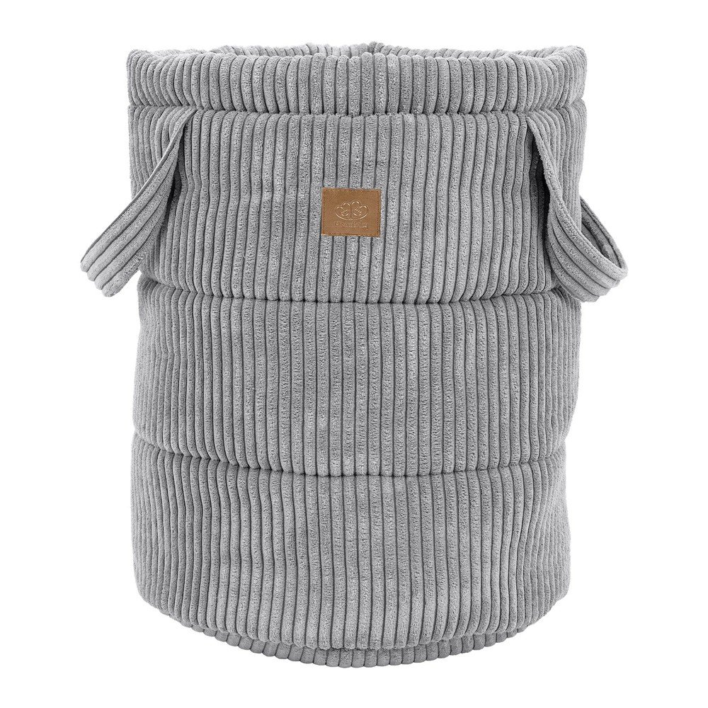 Szary tekstylny dziecięcy kosz na zabawki ø 39x50 cm – Meowbaby