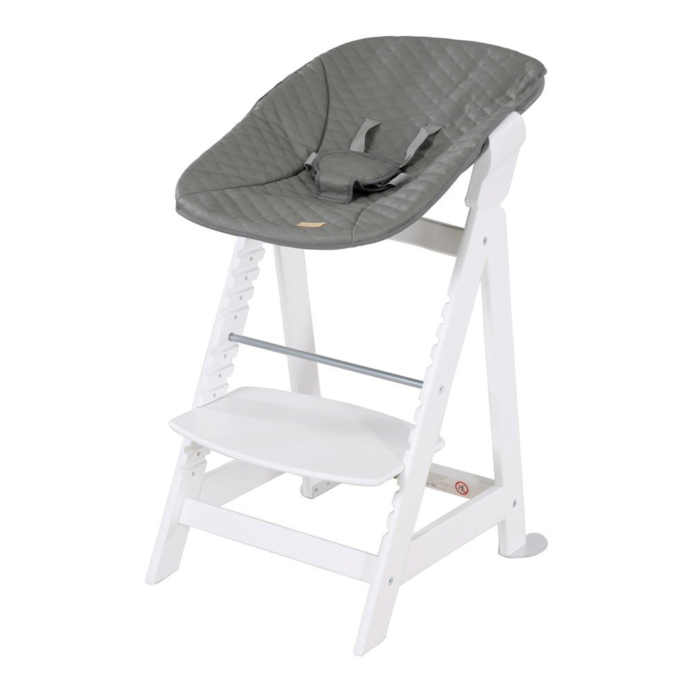 Białe krzesełko do karmienia Luxe – Roba