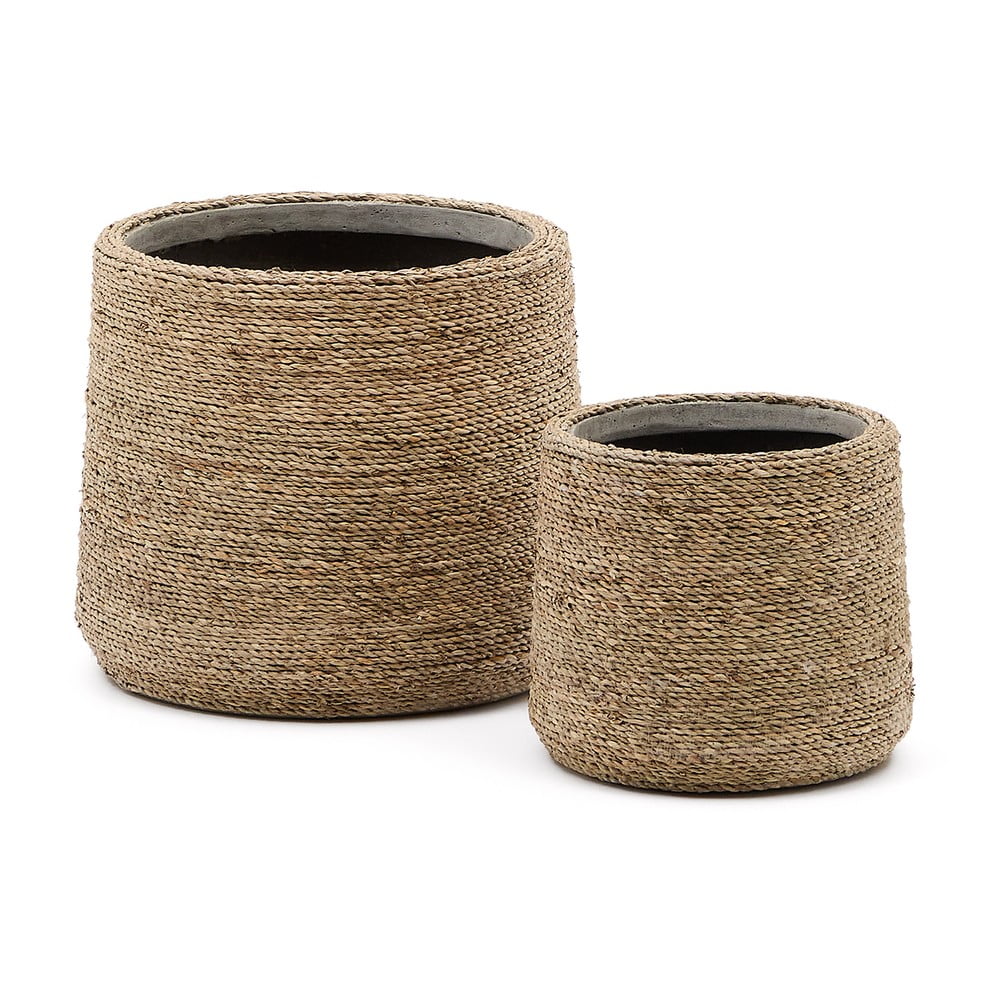 Osłonki na doniczki zestaw 2 szt. z cementu ø 35 cm Sigal – Kave Home