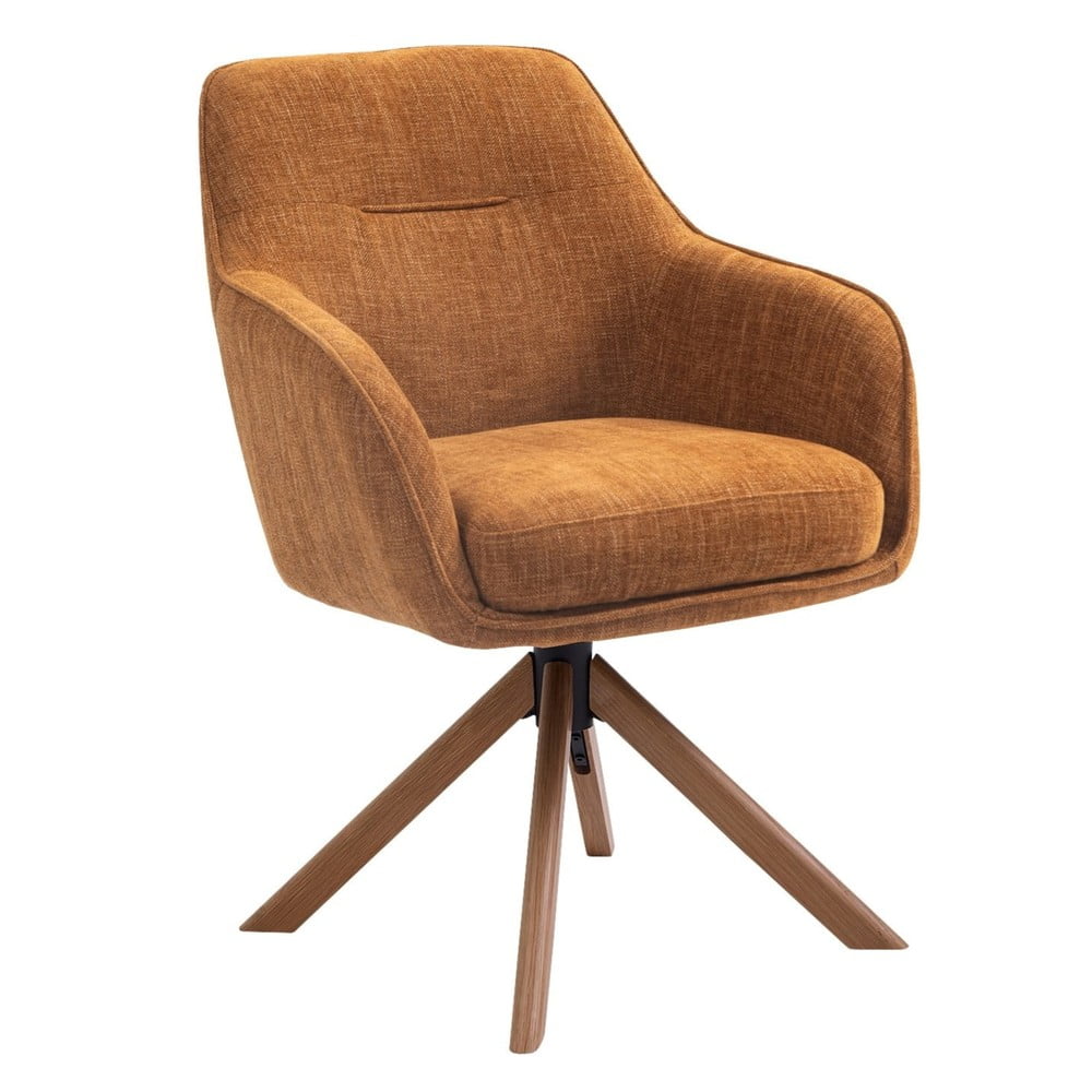 Pomarańczowe tapicerowane fotele jadalniane zestaw 2 szt. Avola – Unique Furniture