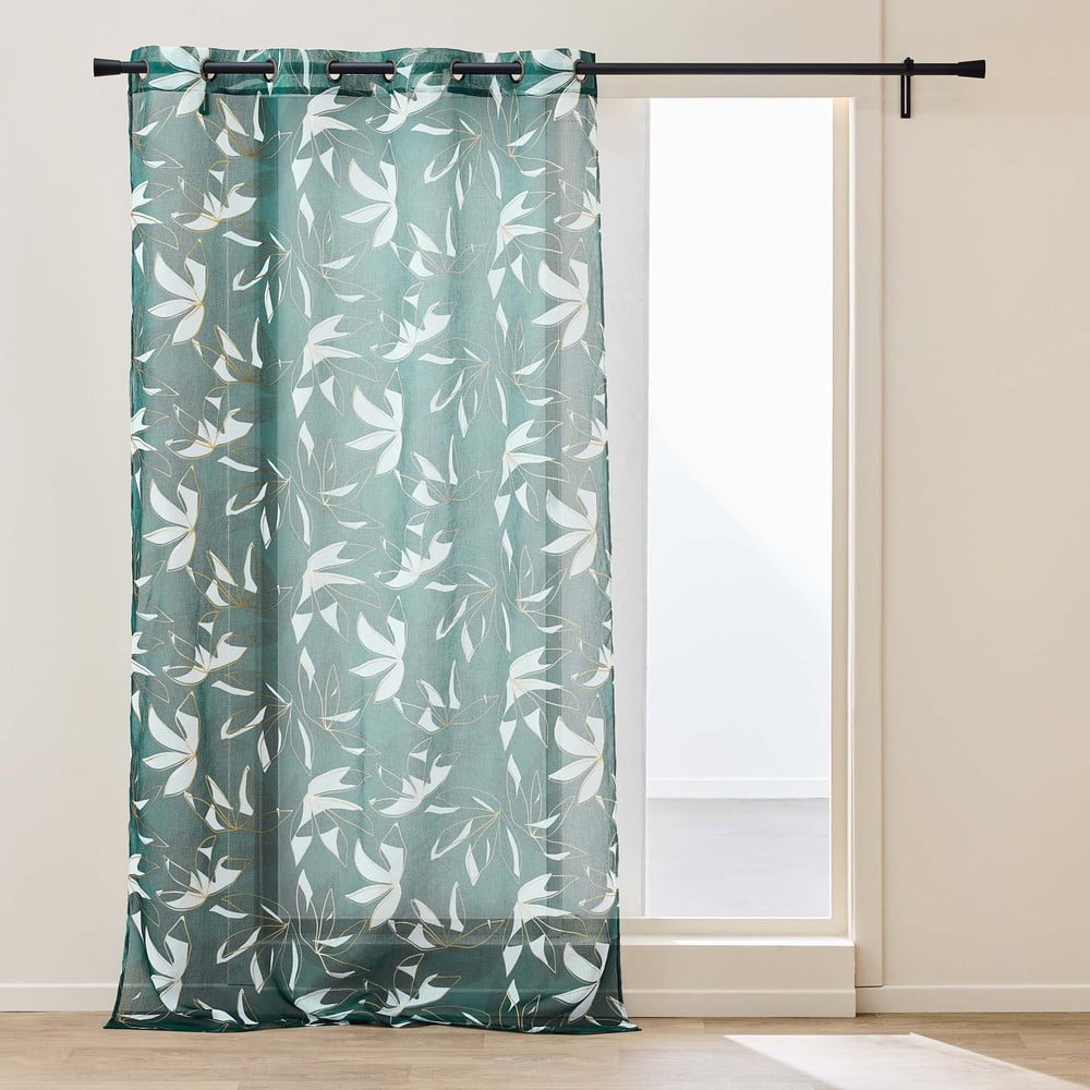 Zielona firanka z woalu 140x240 cm Elsa – douceur d'intérieur