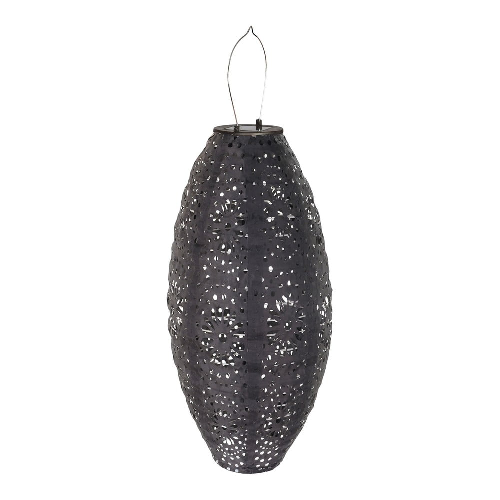 Ciemnoszary zewnętrzny lampion solarny LED (wysokość 40 cm) Foxdale – House Nordic