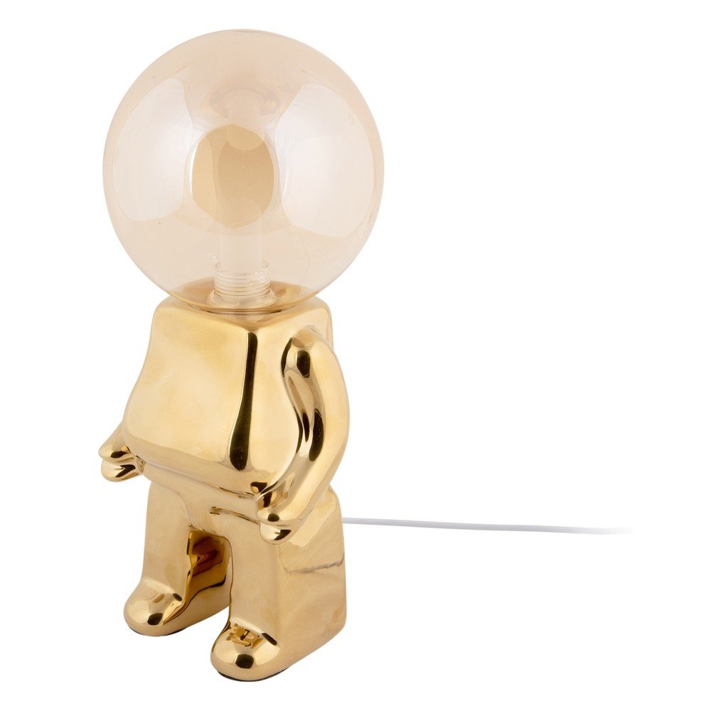 Lampa stołowa LED ze ściemniaczem w kolorze złota ze szklanym kloszem (wysokość 27 cm) Ross – Leitmotiv