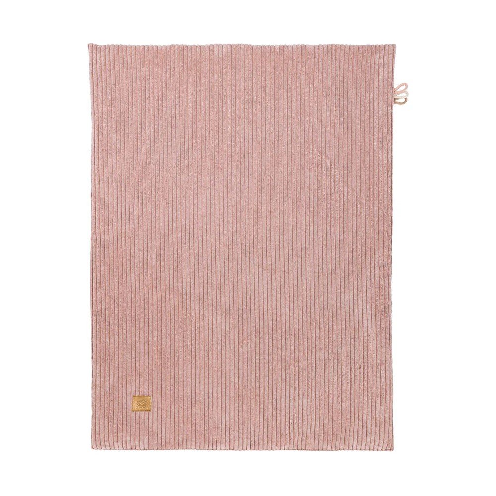 Różowy koc dziecięcy sztruksowy 100x77 cm – Meowbaby