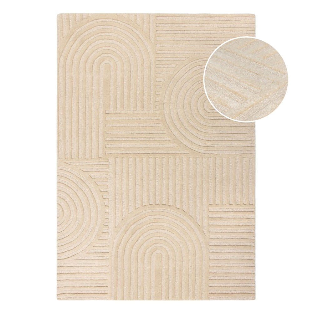 Beżowy wełniany dywan tkany ręcznie 240x340 cm Zen Garden – Flair Rugs