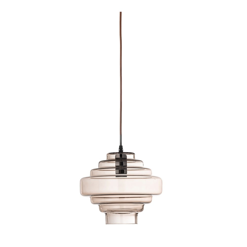 Brązowa lampa wisząca ze szklanym kloszem ø 27 cm Ilua – Bloomingville