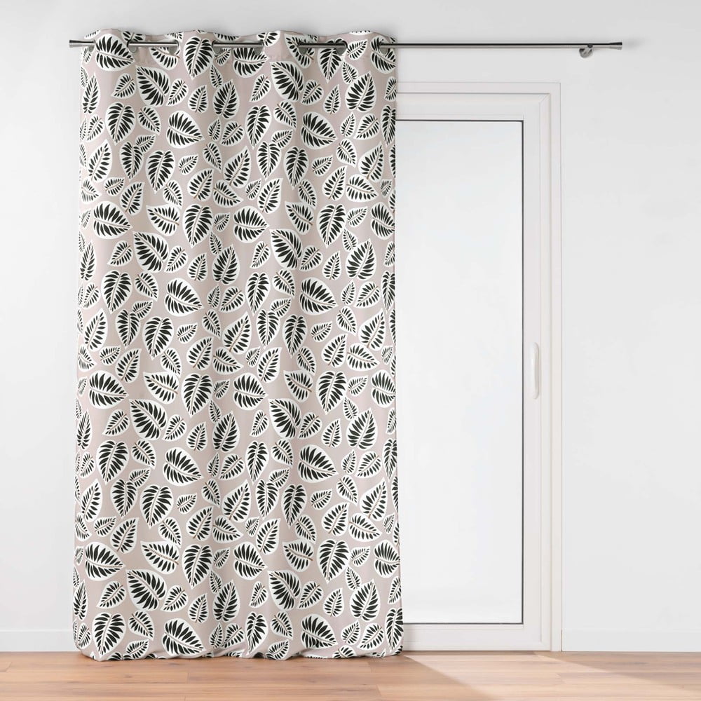 Czarno-beżowa zasłona 140x260 cm Alma – douceur d'intérieur