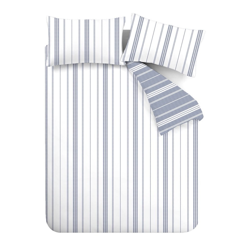 Biało-niebieska pościel dwuosobowa 200x200 cm Harbour Stripe – Catherine Lansfield