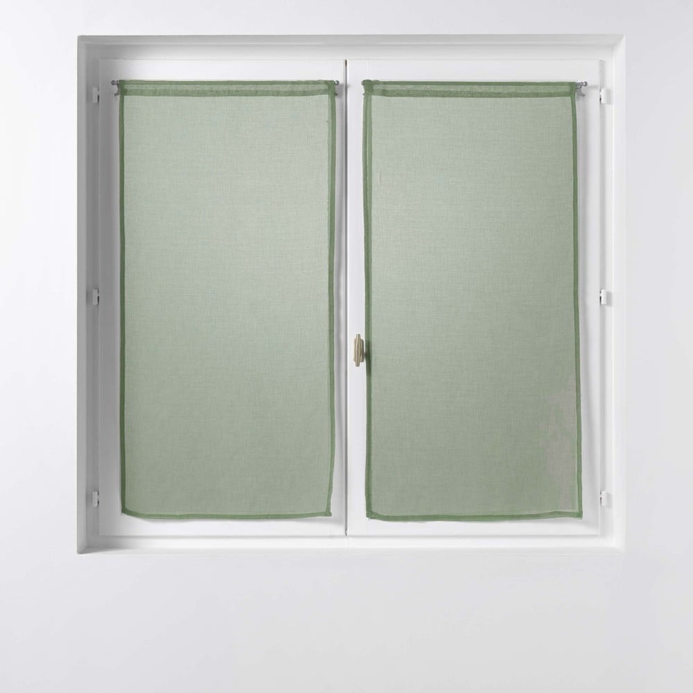 Firanki z woalu w kolorze khaki zestaw 2 szt. 60x90 cm Sandra – douceur d'intérieur