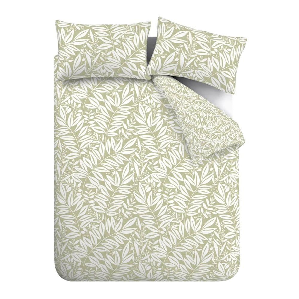 Zielona pościel dwuosobowa 200x200 cm Sorrel Leaves – Catherine Lansfield