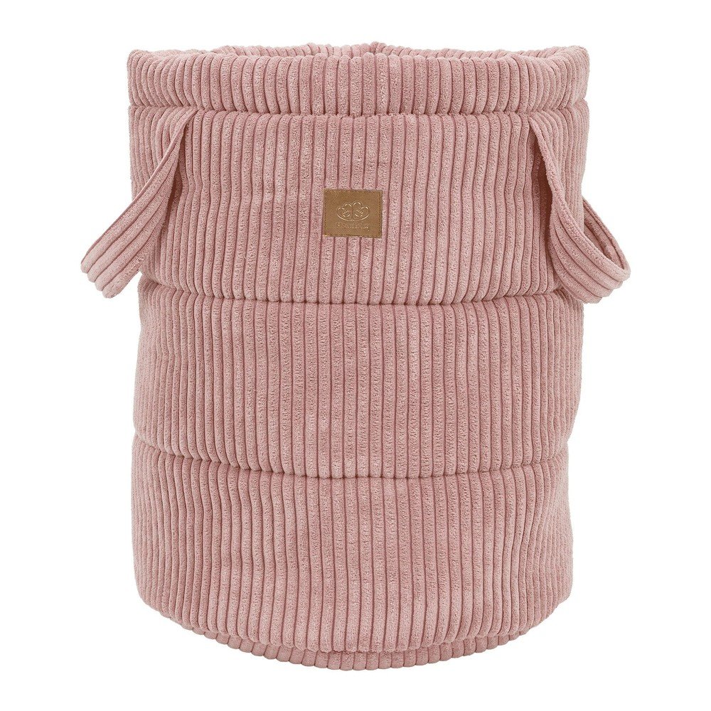 Różowy tekstylny dziecięcy kosz na zabawki ø 39x50 cm – Meowbaby