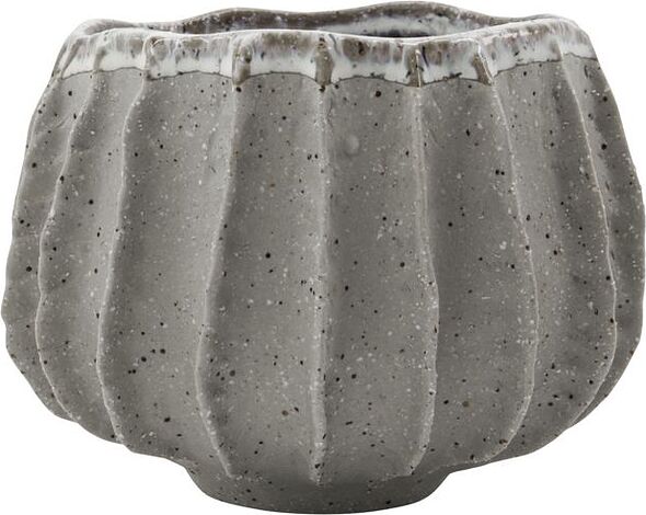 House Doctor Osłonka na doniczkę Shell 18 cm beżowoszara