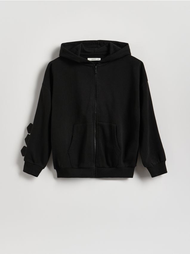 Reserved - Bluza oversize z kapturem - czarny