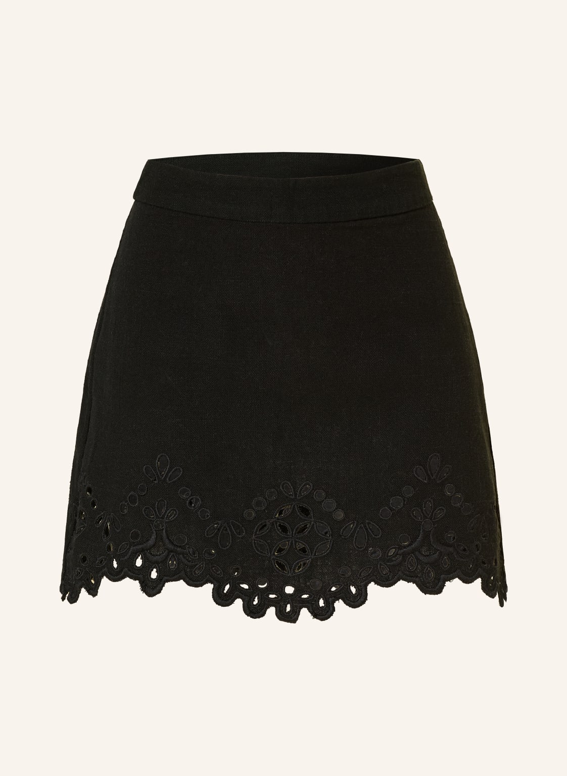 Marant Étoile Spódnica Blouma Z Koronką Z Dziurkami schwarz