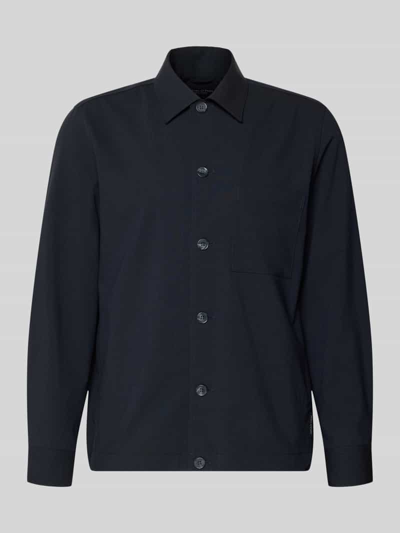 Krój regular fit koszula-kurtka z mieszanki bawełny z dodatkiem wiskozy