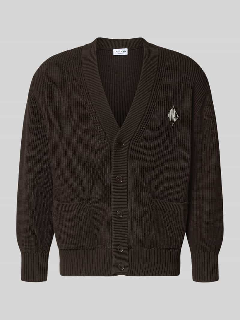 Kurtka o kroju relaxed fit z dzianiny z mieszanki bawełny model ‘COTES PERLEES’