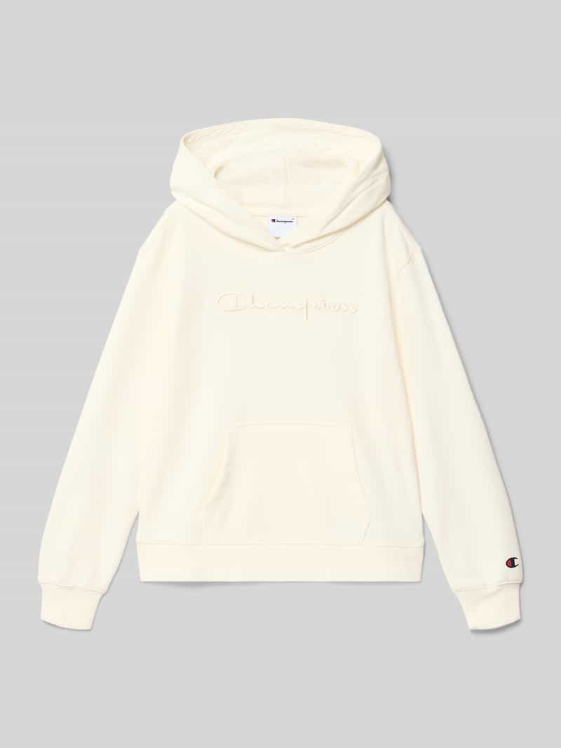 Bluza z kapturem z mieszanki bawełny z wyhaftowanym logo