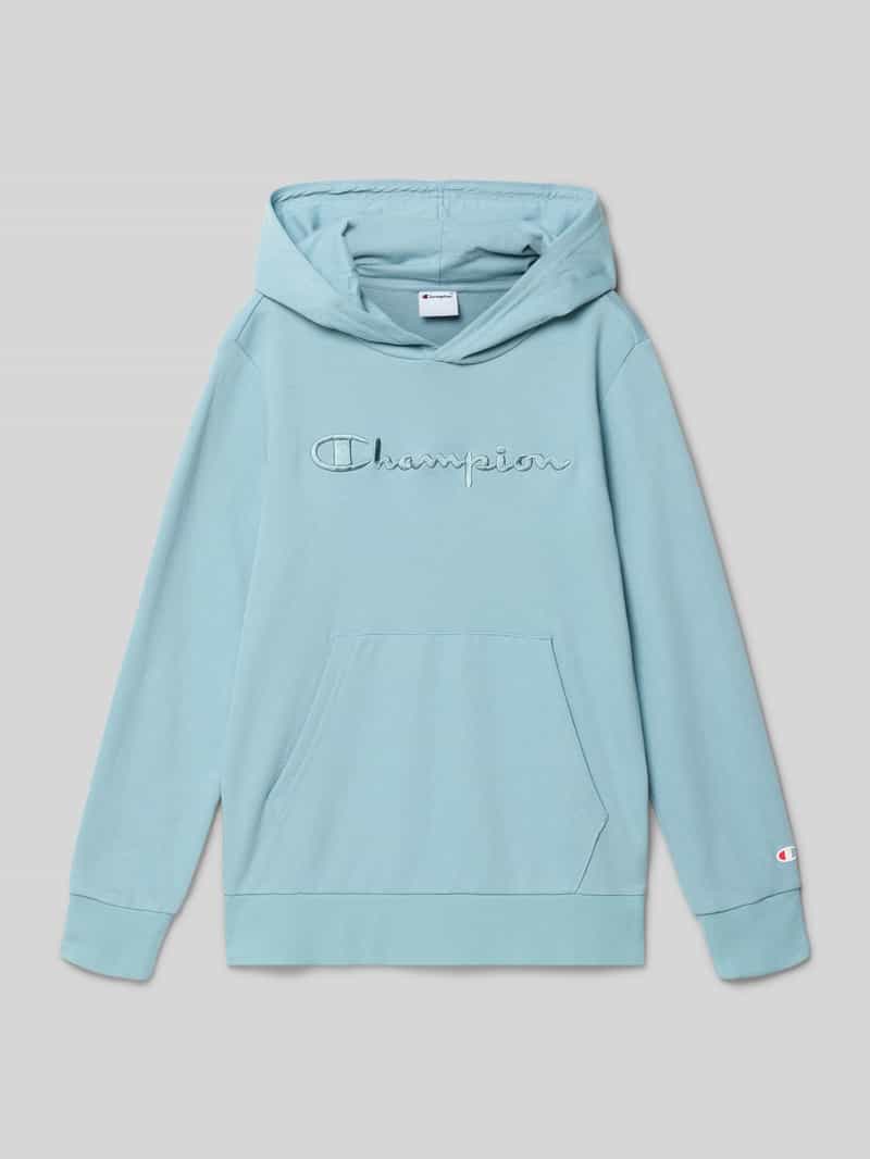 Bluza z kapturem z mieszanki bawełny z wyhaftowanym logo