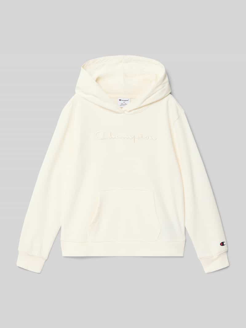 Bluza z kapturem z mieszanki bawełny z wyhaftowanym logo