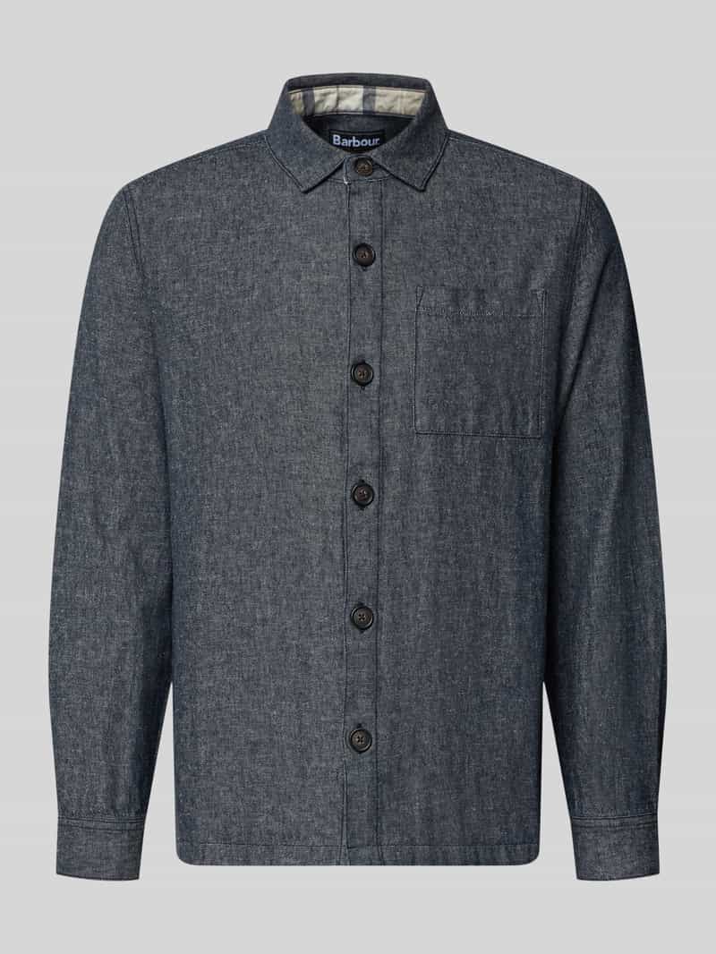 Kurtka koszulowa o kroju regular fit z mieszanki lnu i bawełny Model 'STILLWATER'