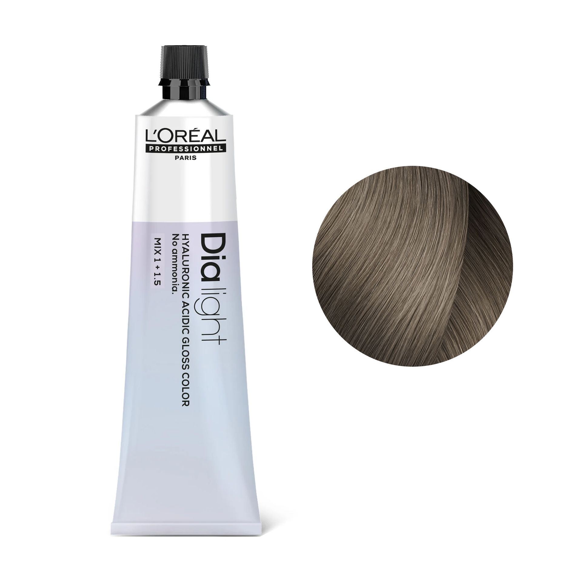 Loreal Dia Light, krem koloryzujący z kompleksem hialuronowym, 8.18, 60ml