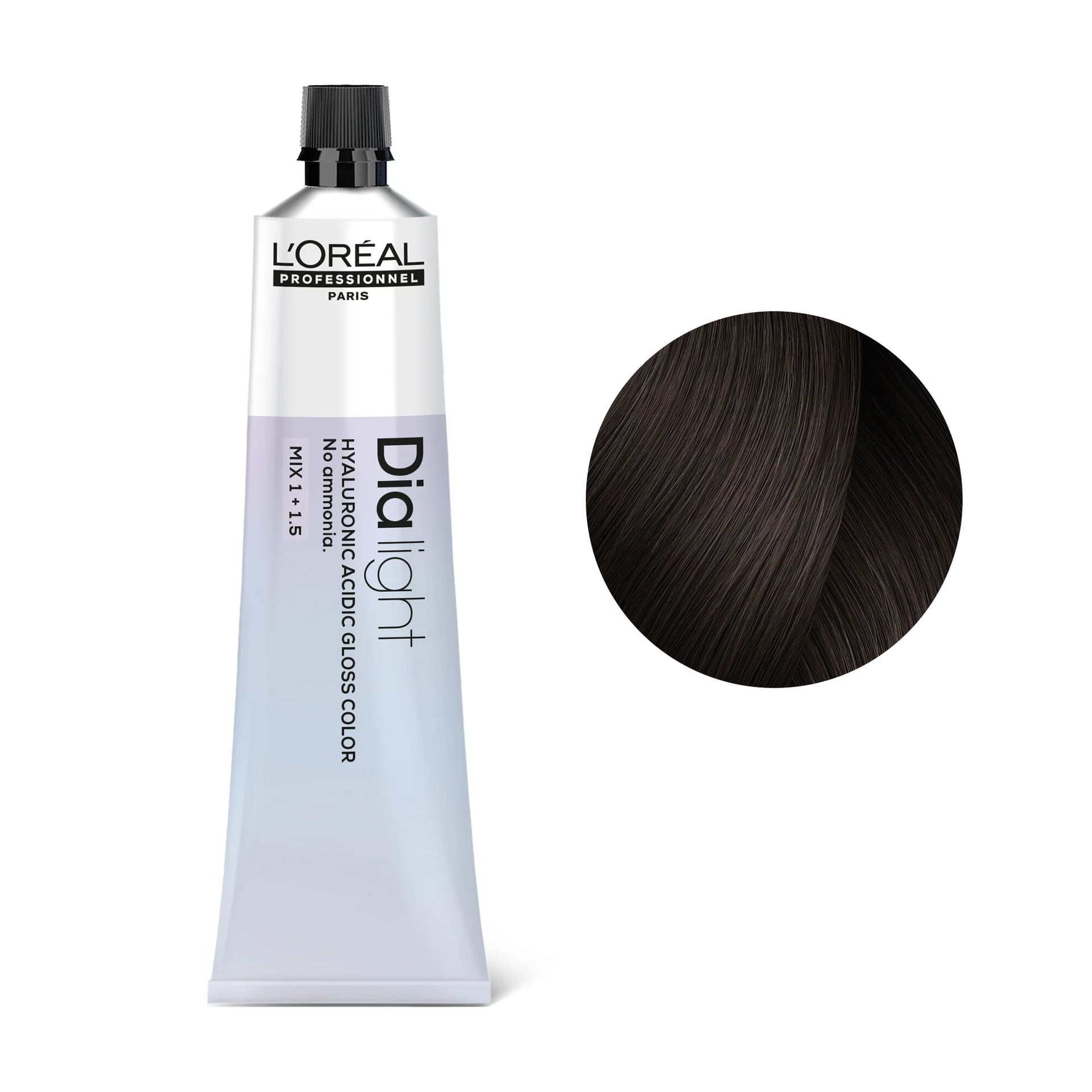 Loreal Dia Light, krem koloryzujący z kompleksem hialuronowym, 5.12, 60ml