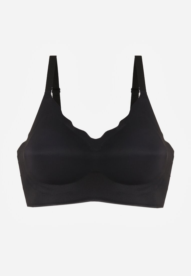 Czarny Bezszwowy Biustonosz z Usztywnieniem Bez Fiszbin Zeritha