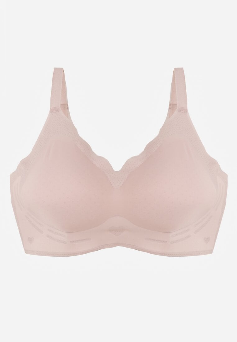 Jasnoróżowy Bezszwowy Biustonosz z Usztywnieniem Bez Fiszbin Zeritha