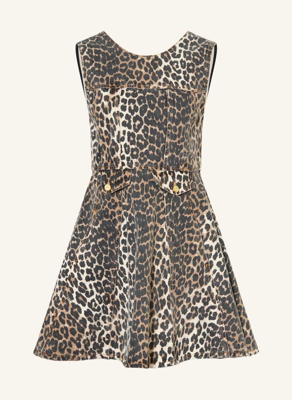 Ganni Sukienka Jeansowa braun