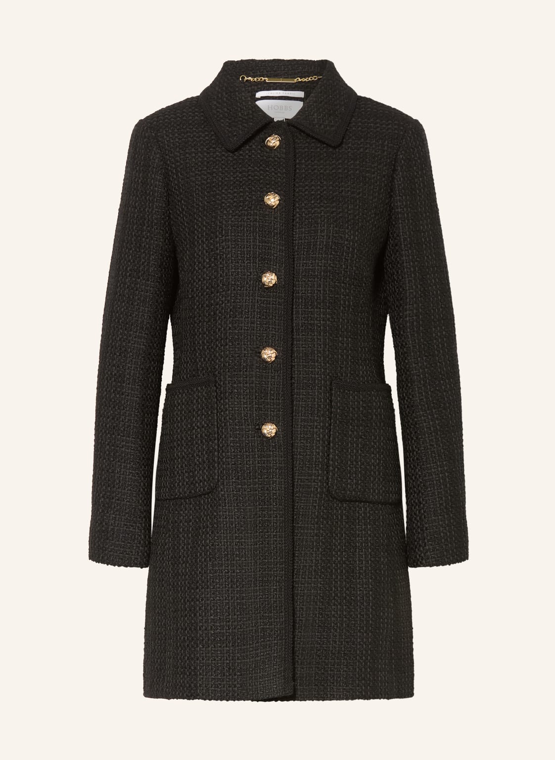 Hobbs Płaszcz Bouclé Evangeline schwarz