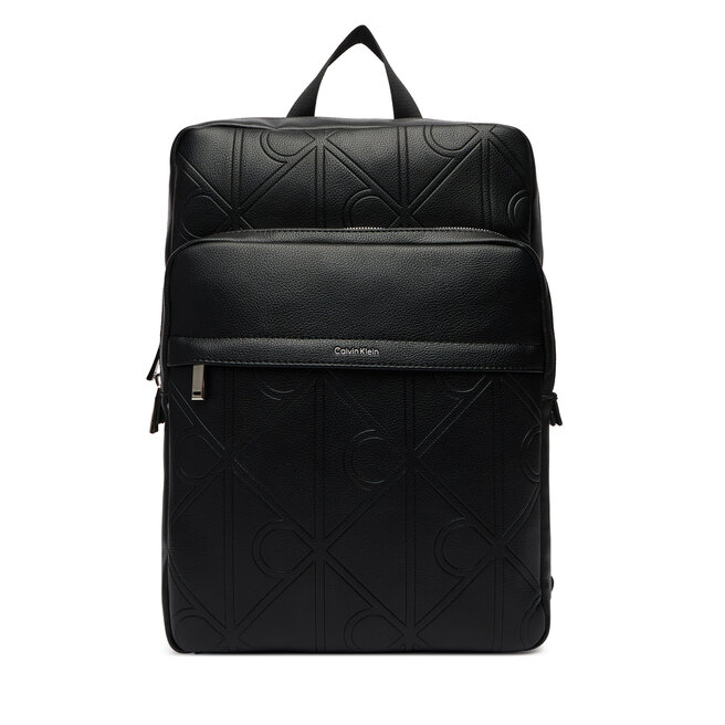 Saszetka Calvin Klein Emblem Aop Emboss Slim Square Bp LV04D3328G Czarny